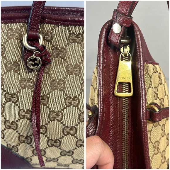 Gucci Beige/Brown GG Bree Top Handle Bag - Picture 9 of 11
